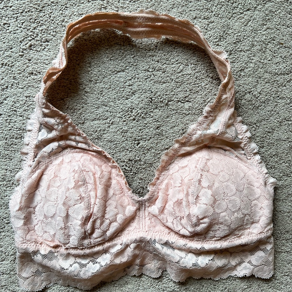 Aerie Pink Halter Bralette